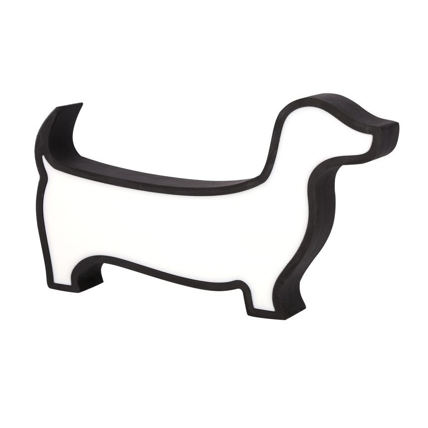 LED Bērnu galda lampa DOG LED/12W/230V melna