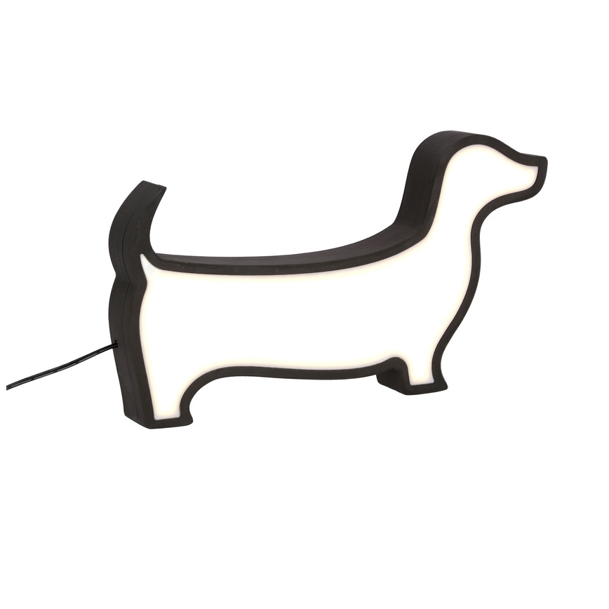 LED Bērnu galda lampa DOG LED/12W/230V melna