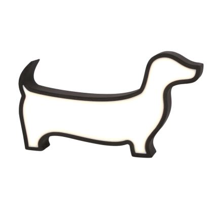 LED Bērnu galda lampa DOG LED/12W/230V melna