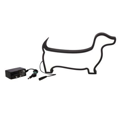 LED Bērnu galda lampa DOG LED/12W/230V melna