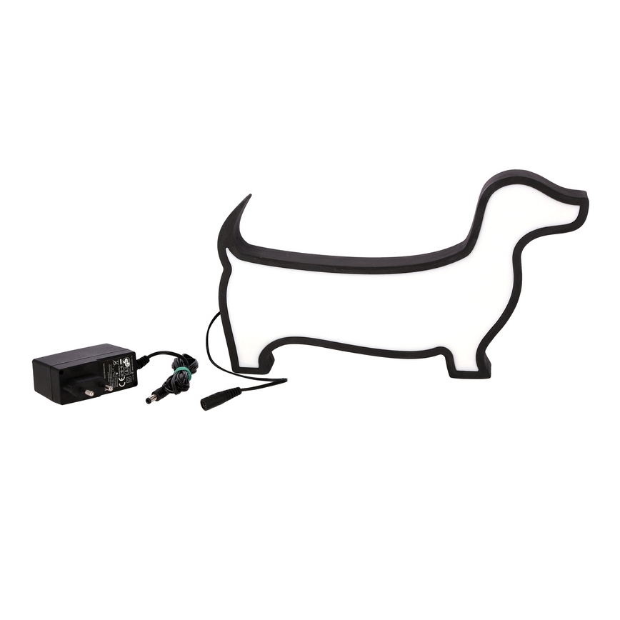 LED Bērnu galda lampa DOG LED/12W/230V melna