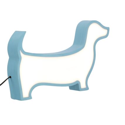 LED bērnu galda lampa DOG LED/12W/230V zila