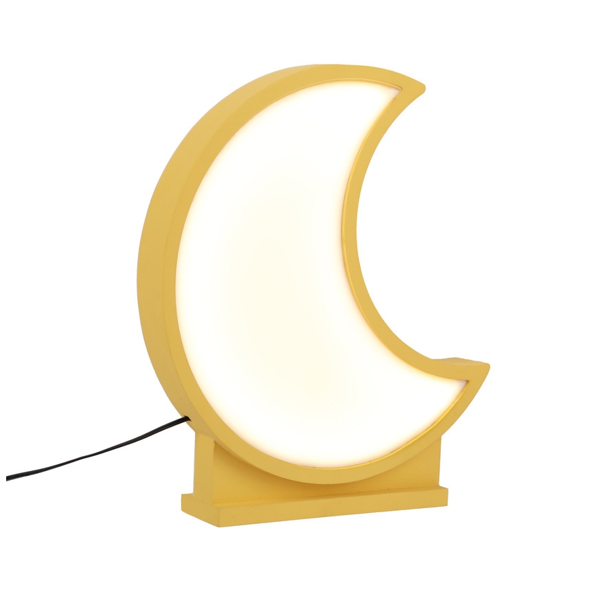 LED Bērnu galda lampa MOON LED/12W/230V dzeltena