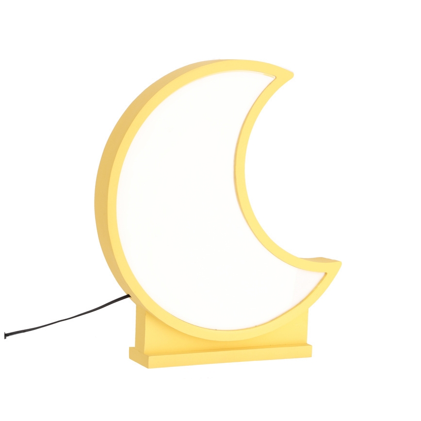 LED Bērnu galda lampa MOON LED/12W/230V dzeltena