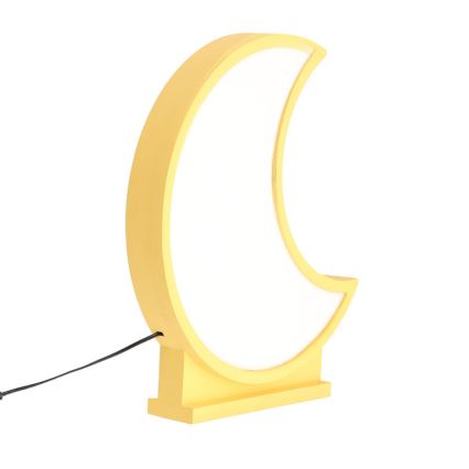 LED Bērnu galda lampa MOON LED/12W/230V dzeltena