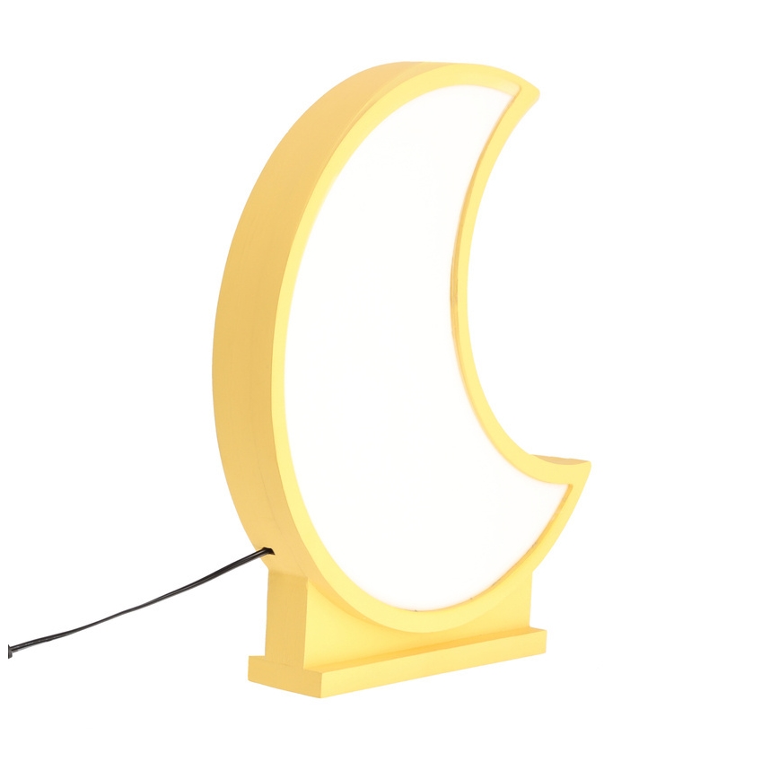 LED Bērnu galda lampa MOON LED/12W/230V dzeltena