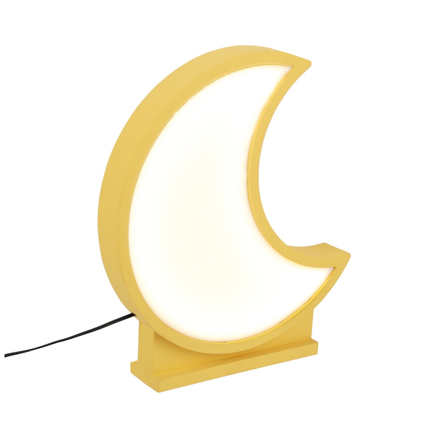 LED Bērnu galda lampa MOON LED/12W/230V dzeltena