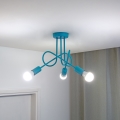 LED bērnu griestu lustrs OXFORD 3xE27/15W/230V, zils