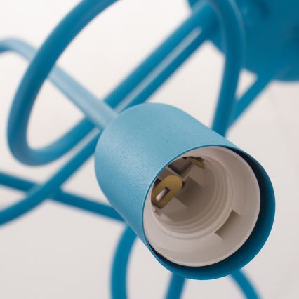 LED bērnu griestu lustrs OXFORD 3xE27/15W/230V, zils