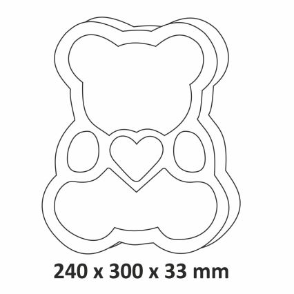 LED Bērnu lampa LED/2xAA zils lācis