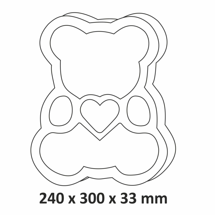 LED Bērnu lampa LED/2xAA zils lācis