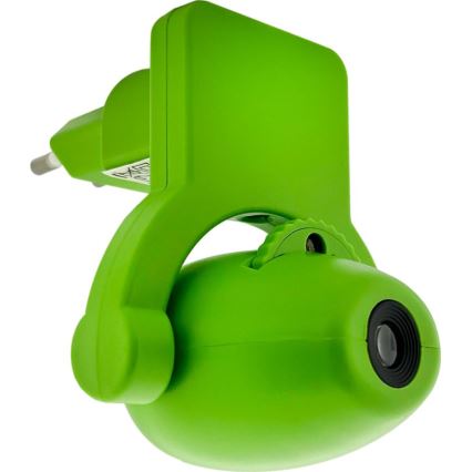 LED Bērnu nakts lampa ar projektoru LED/0,5W/230V zaļa