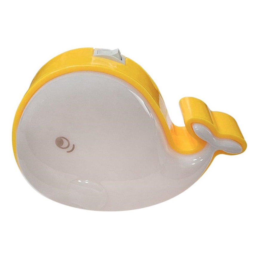 LED Bērnu nakts lampa LED/0,5W/230V valis