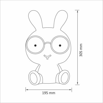 LED bērnu nakts lampa LED/2.5W trusis zils