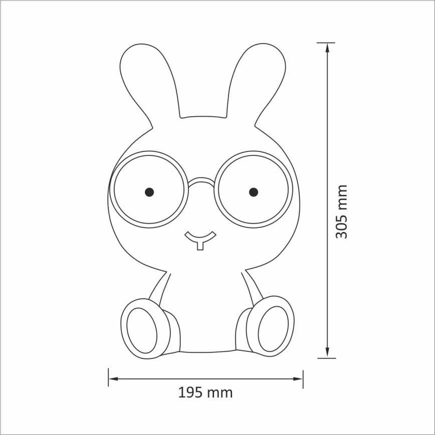 LED bērnu nakts lampa LED/2.5W trusis zils