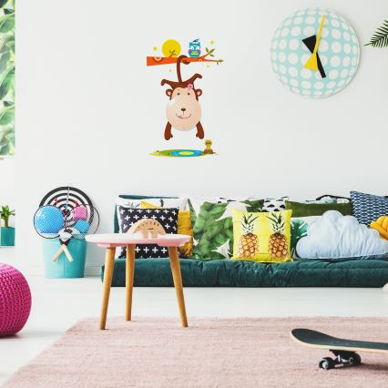 LED bērnu sienas gaismeklis MONKEY LED/0,6W/3xAAA