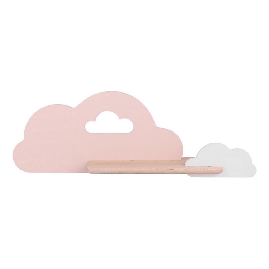 LED Bērnu sienas lampa ar plauktu CLOUD LED/5W/230V rozā/balta