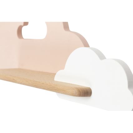 LED Bērnu sienas lampa ar plauktu CLOUD LED/5W/230V rozā/balta