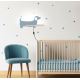 LED Bērnu sienas lampa ar plauktu DOG LED/5W/230V zila/koks - FSC sertifikāts