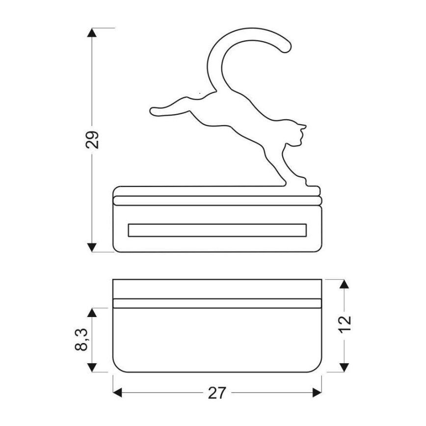 LED Bērnu sienas lampa ar plauktu JUMPING CAT LED/5W/230V - FSC sertifikāts