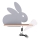 LED Bērnu sienas lampa ar plauktu RABBIT LED/4W/230V pelēka/balta/koks