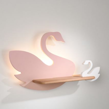 LED Bērnu sienas lampa ar plauktu SWAN LED/5W/230V - FSC sertifikāts