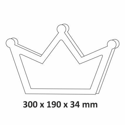 LED Bērnu sienas lampa LED/2xAA rozā kronis
