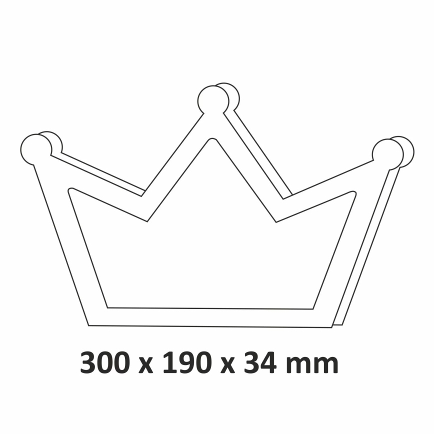 LED Bērnu sienas lampa LED/2xAA rozā kronis