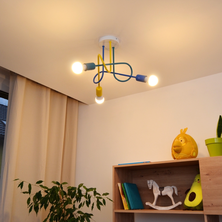 LED Bērnu virsapmetuma lustra OXFORD 3xE27/15W/230V