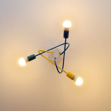 LED Bērnu virsapmetuma lustra OXFORD 3xE27/15W/230V