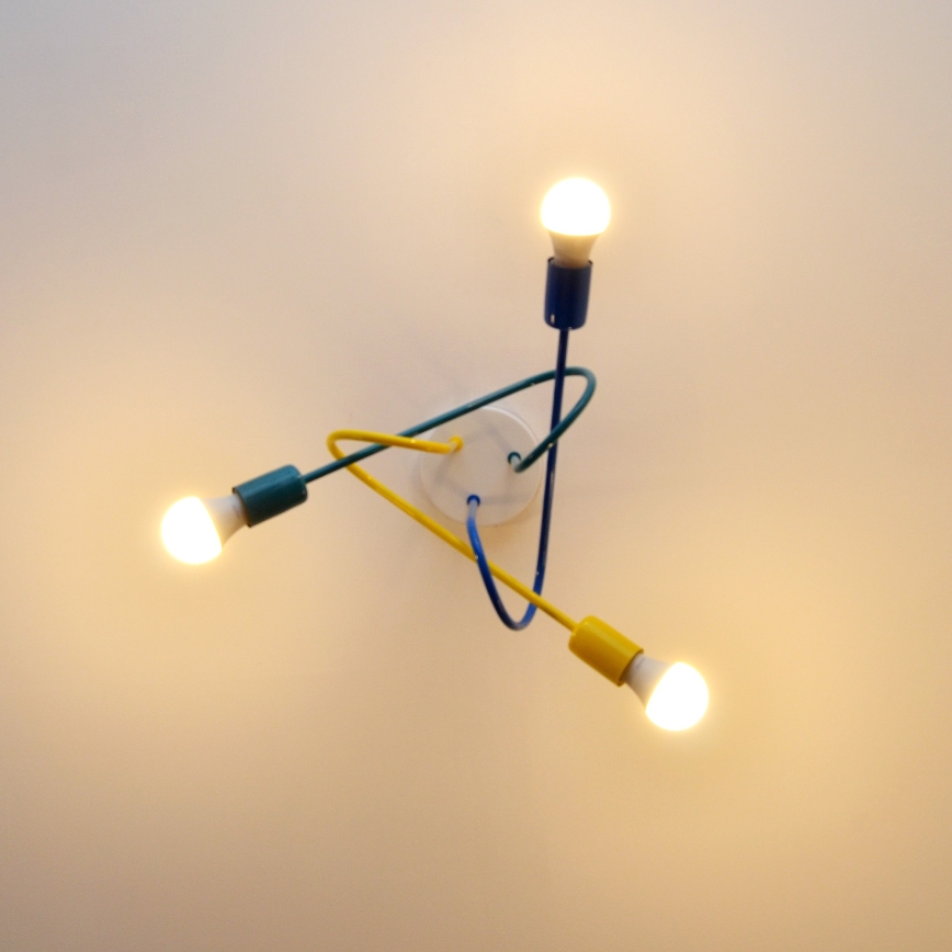 LED Bērnu virsapmetuma lustra OXFORD 3xE27/15W/230V