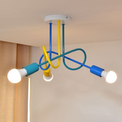 LED Bērnu virsapmetuma lustra OXFORD 3xE27/15W/230V