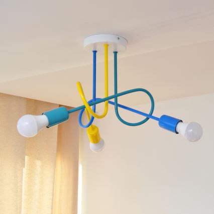 LED Bērnu virsapmetuma lustra OXFORD 3xE27/15W/230V
