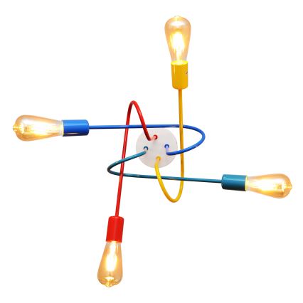 LED Bērnu virsapmetuma lustra OXFORD 4xE27/10W/230V