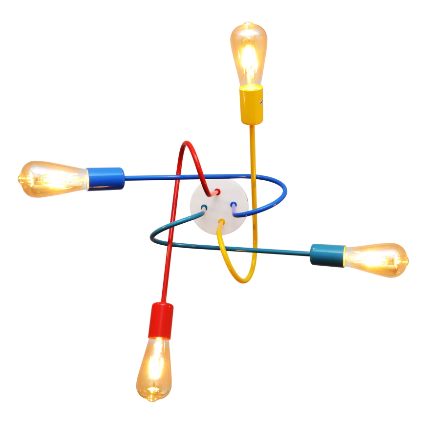 LED Bērnu virsapmetuma lustra OXFORD 4xE27/10W/230V
