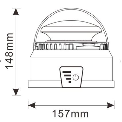 LED Brīdinājuma bāka LED/12-24V IP65 + tālvadības pults