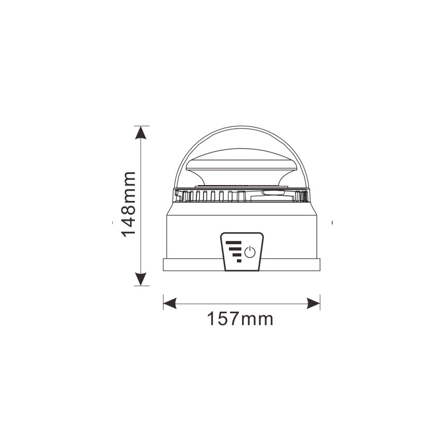 LED Brīdinājuma bāka LED/12-24V IP65 + tālvadības pults
