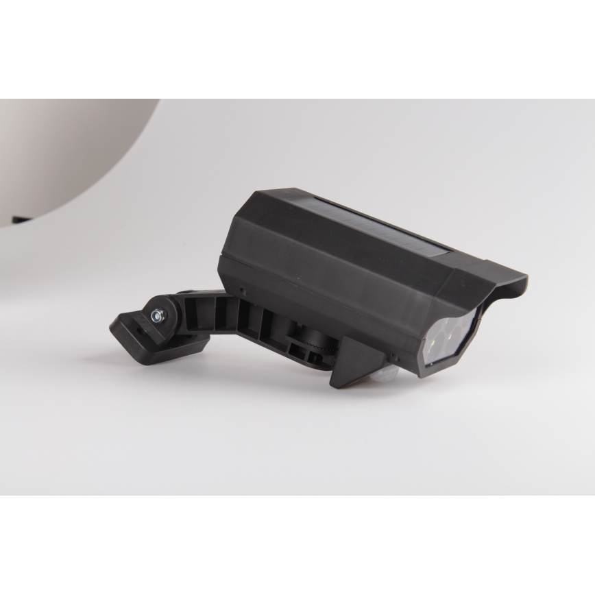 LED Butaforiska drošības kamera ar sensoru un ar saules enerģijas paneli LED/5W/5,5V 800 mAh IP65 + tālvadības pults