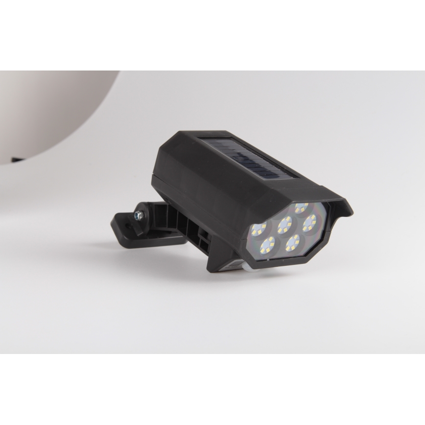 LED Butaforiska drošības kamera ar sensoru un ar saules enerģijas paneli LED/5W/5,5V 800 mAh IP65 + tālvadības pults