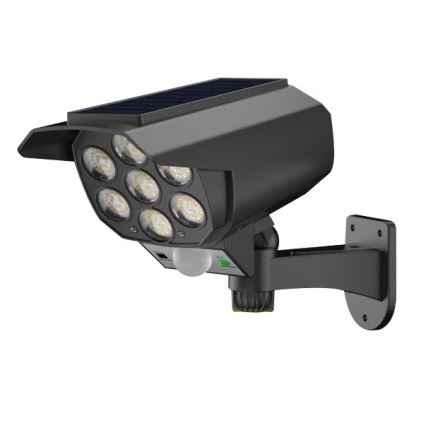 LED Butaforiska drošības kamera ar sensoru un ar saules enerģijas paneli LED/5W/5,5V 800 mAh IP65 + tālvadības pults