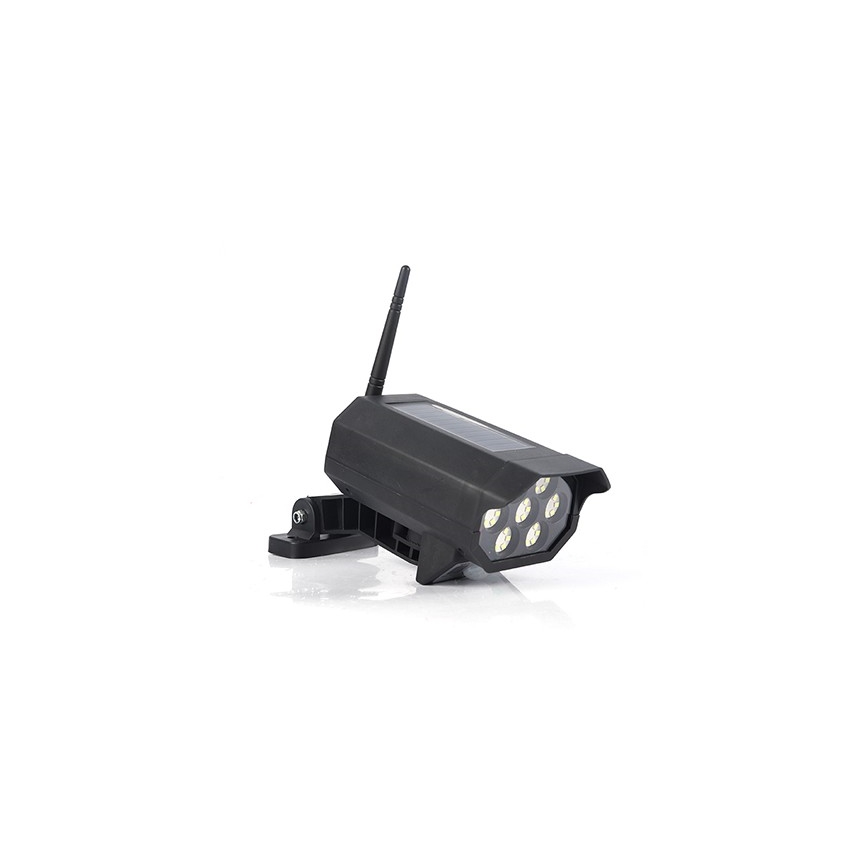 LED Butaforiska drošības kamera ar sensoru un ar saules enerģijas paneli LED/5W/5,5V 800 mAh IP65 + tālvadības pults