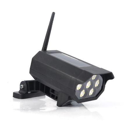 LED Butaforiska drošības kamera ar sensoru un ar saules enerģijas paneli LED/5W/5,5V 800 mAh IP65 + tālvadības pults