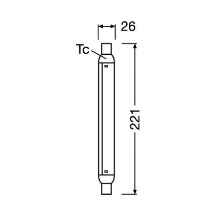 LED caurule LINE S15s/4W/230V 2700K - Osram