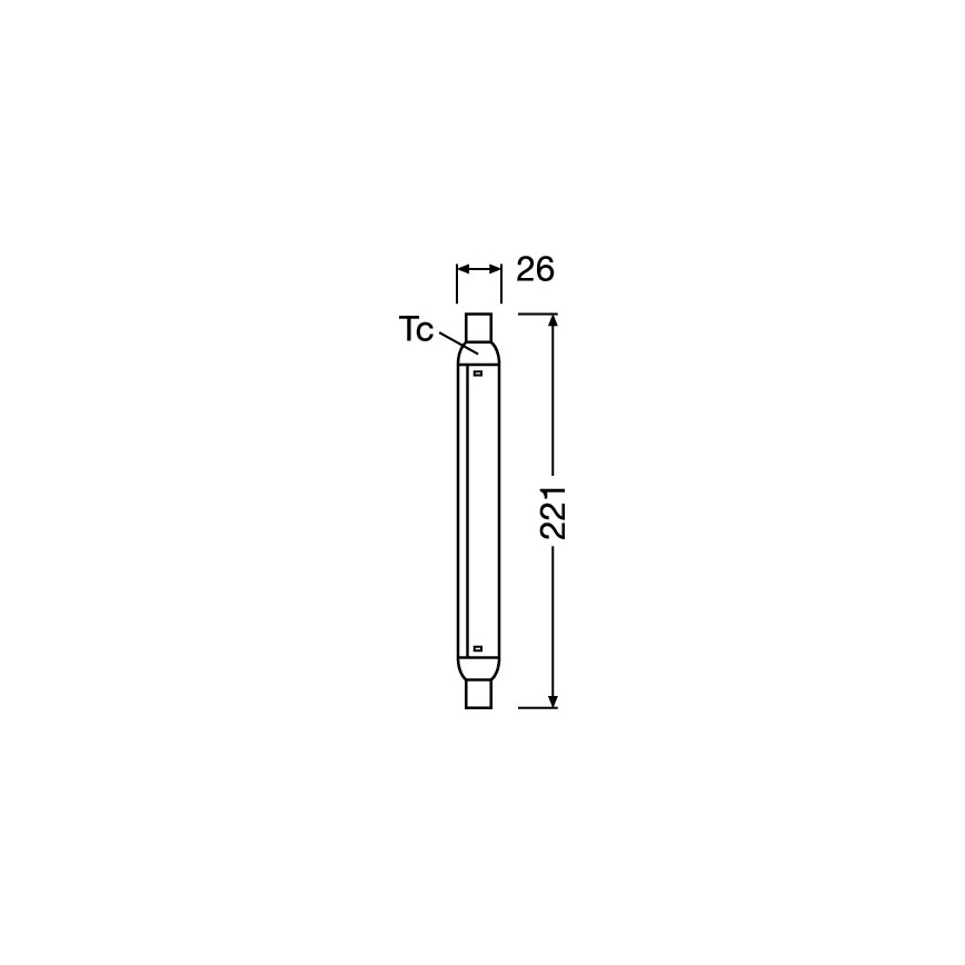LED caurule LINE S15s/4W/230V 2700K - Osram