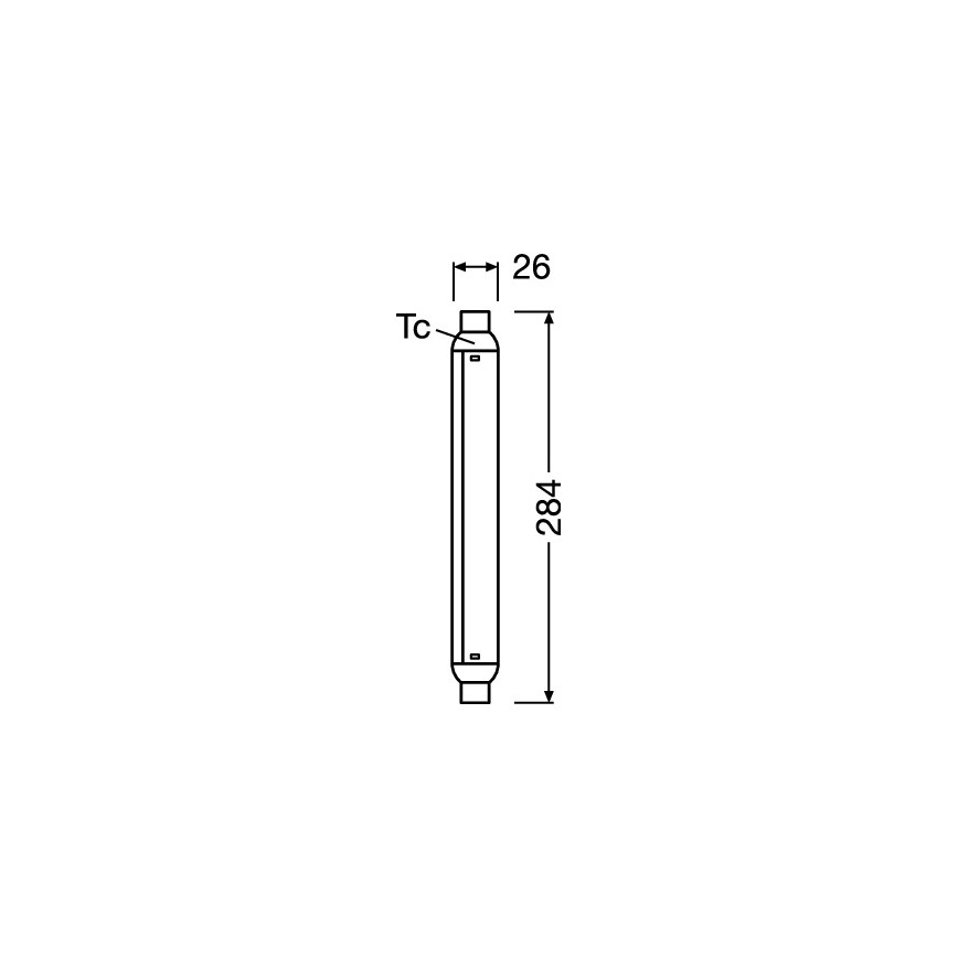 LED caurule LINE S15s/7W/230V 2700K - Osram