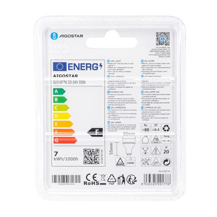 LED COB spuldze GU10/7W/230V 3000K - Aigostar