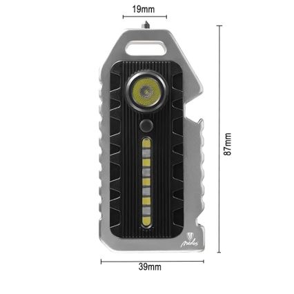 LED Daudzfunkcionāls aptumšojams uzlādējams lukturītis LED/1W/5V IP44 400 mAh 50 lm