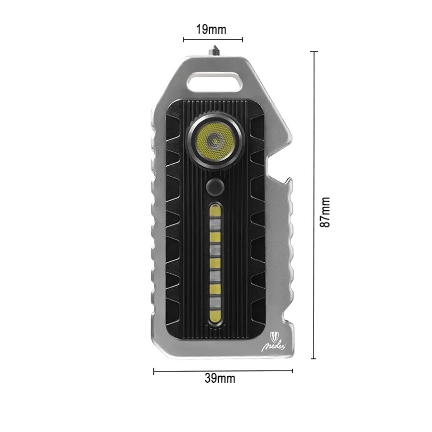 LED Daudzfunkcionāls aptumšojams uzlādējams lukturītis LED/1W/5V IP44 400 mAh 50 lm