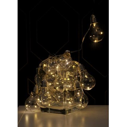 LED dekoratīvā gaismas virtene SMOLDER 5,3 m 20xLED/2,7W/230V