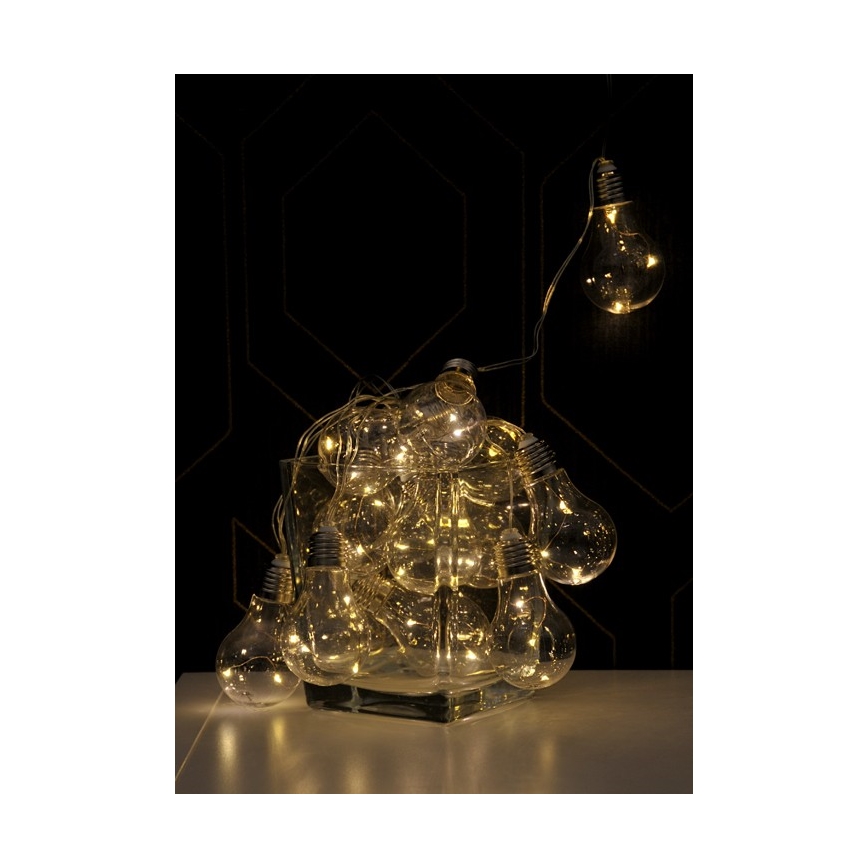 LED dekoratīvā gaismas virtene SMOLDER 5,3 m 20xLED/2,7W/230V